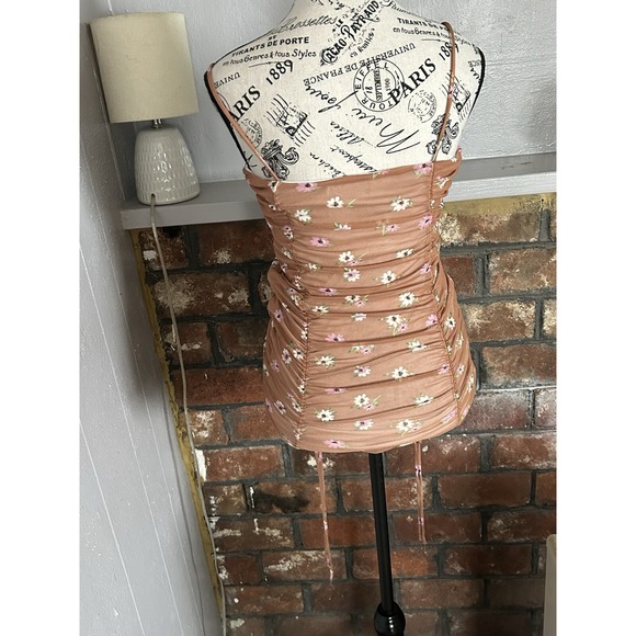 Women's Liz & Sara Lace Floral Tank Top  90s Grunge  M Boho Springcore Summer - Picture 4 of 6